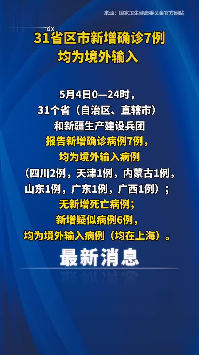 31省份新增确诊22例-31省份新增本土确诊病例1例-第2张图片