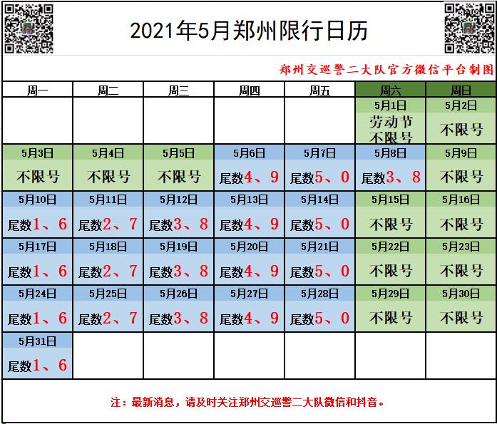 【郑州限行2021年4月最新通知/郑州限行规则最新规定】-第2张图片