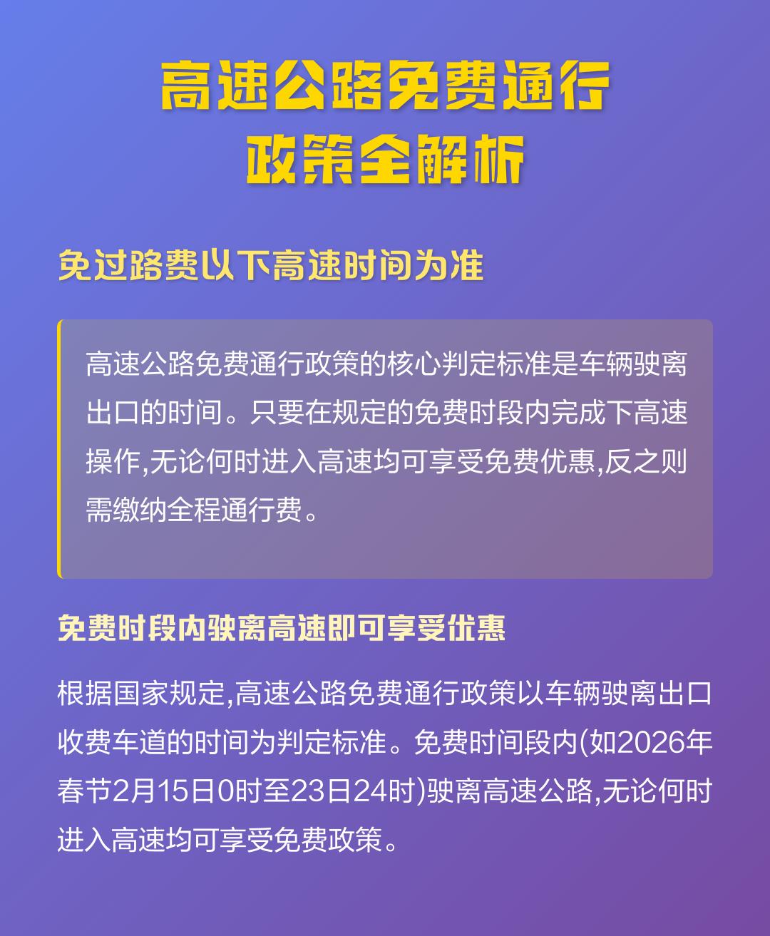 「2020年春节高速免费时间」〃2020年春节高速免过路费时间-第2张图片